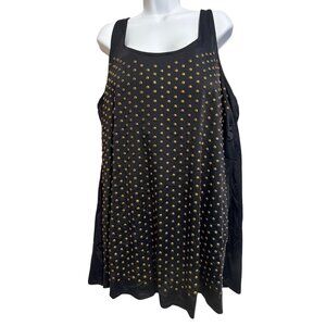 NWOT Swim 365 Black Size 26 Swimsuit Gold Studs Skirted